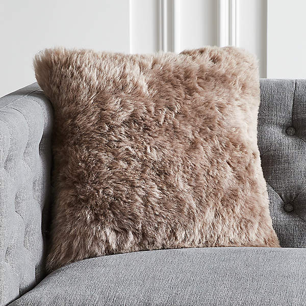 Taupe shop throw pillow