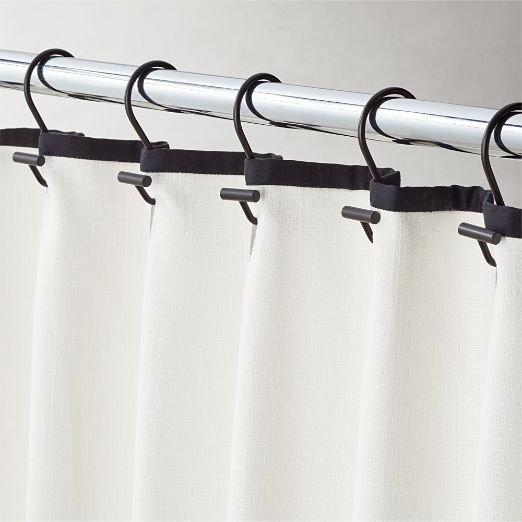 Black Shower Rings Set of 12