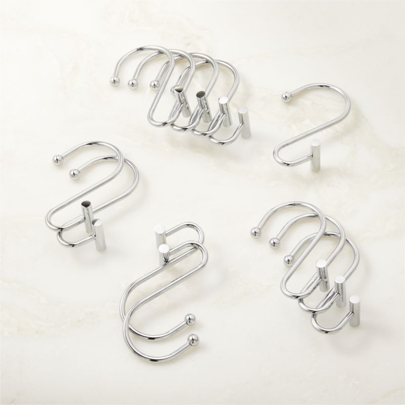 View Chrome Shower Rings Set of 12 details
