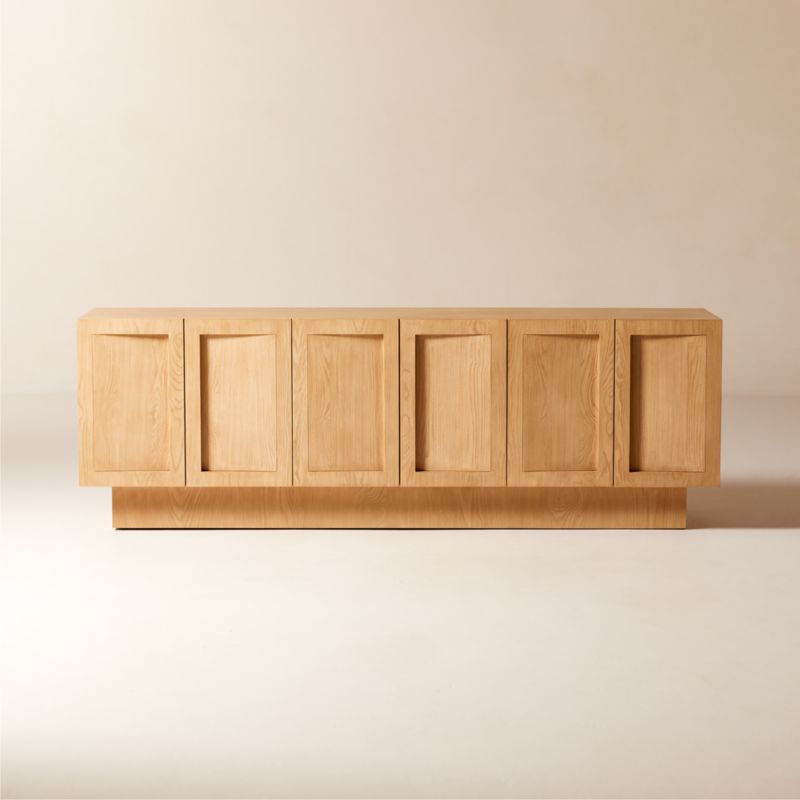 Shutter 84" Ash Wood Media Console - image 0 of 10