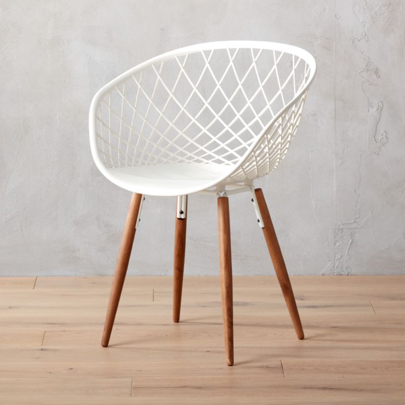 Sidera White Crosshatch Chair + Reviews 