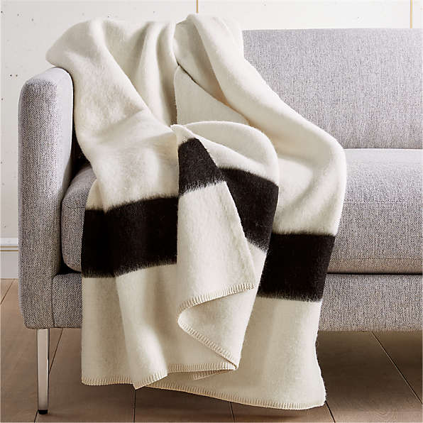 cb2 faux fur throw