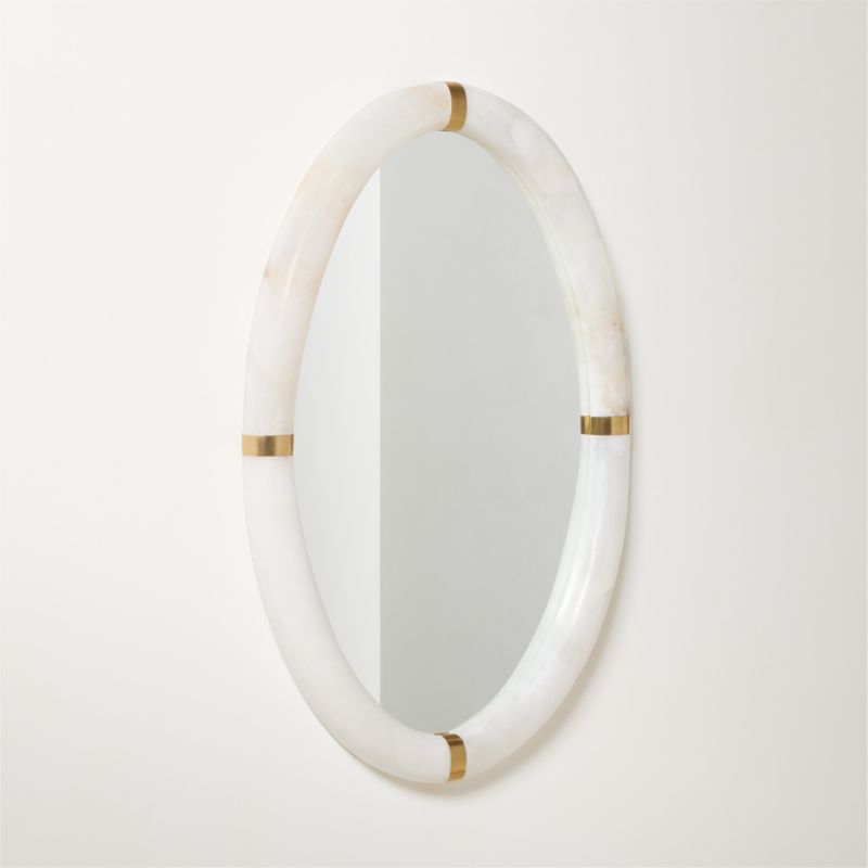 Sienna Alabaster Oval Wall Mirror 23"x36" - image 3 of 4