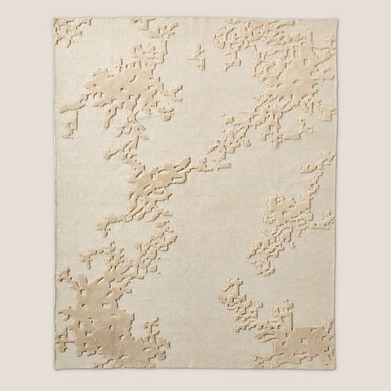 Sierra Hand-Knotted Warm White Wool and Linen Area Rug 9'x12'