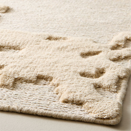 Sierra Hand-Knotted Warm White Wool and Linen Area Rug 9'x12'