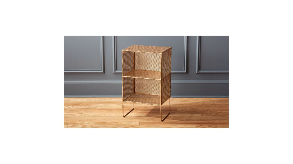 Sift 2Story Gold Storage Shelf + Reviews CB2