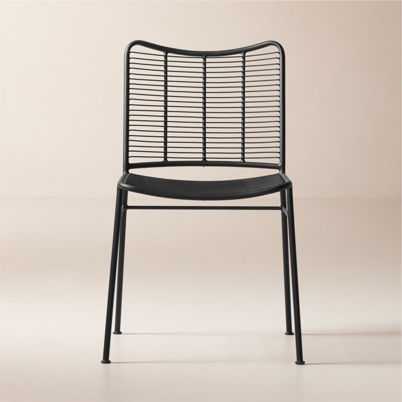 Sigma Black Metal Dining Chair - image 0 of 8