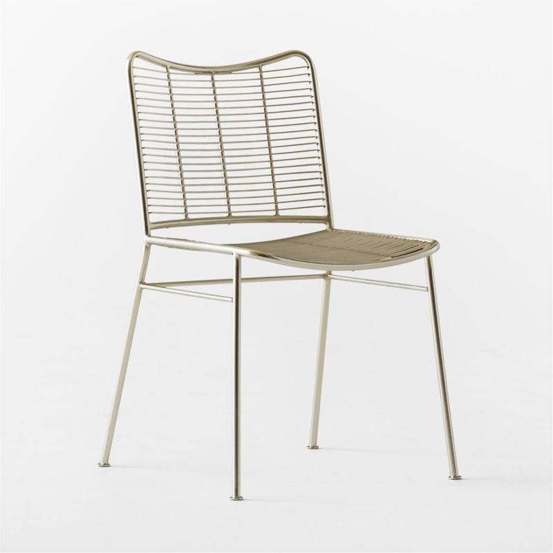 Sigma Champagne Brass Dining Chair - image 4 of 8