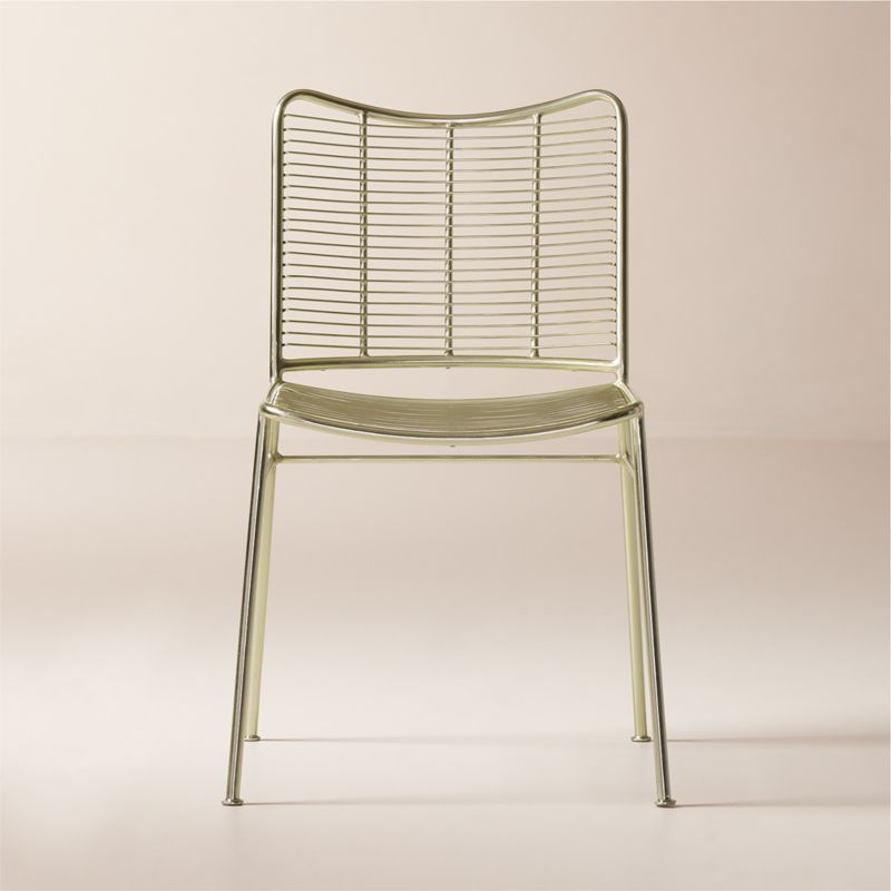 Sigma Champagne Brass Dining Chair - image 0 of 8