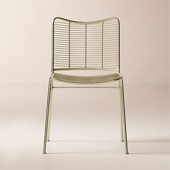 Sigma Champagne Brass Dining Chair