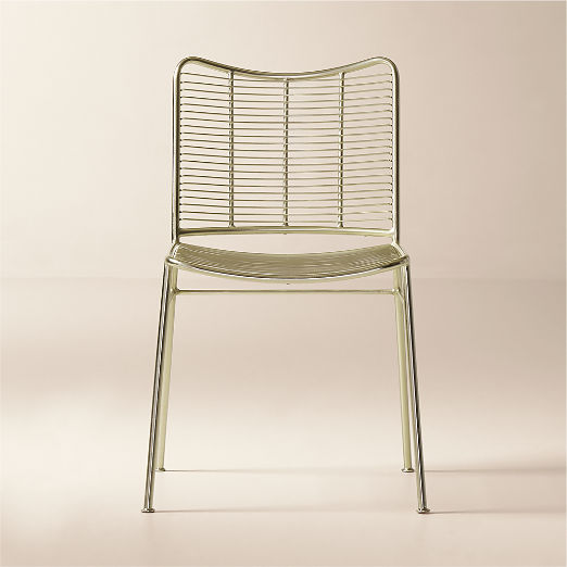 Sigma Champagne Brass Dining Chair