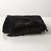 Silas Handwoven Warm White Wool Throw Blanket