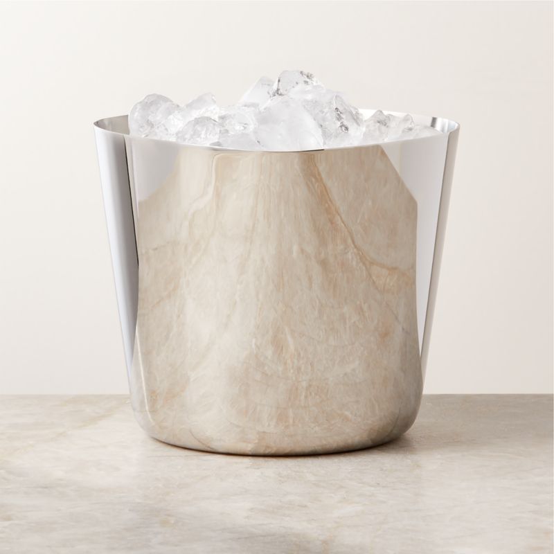 Viewing product image Silhuet Silver Stainless Steel Ice Bucket - image 1 of 6