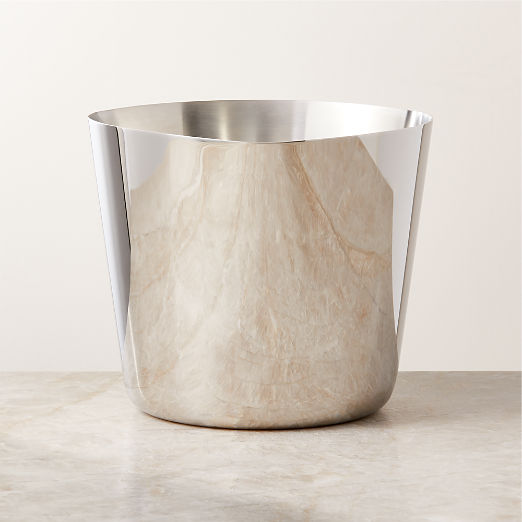 Silhuet Silver Stainless Steel Ice Bucket