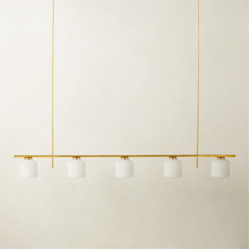 Silo 5-Light Polished Brass Pendant Light - image 2 of 4