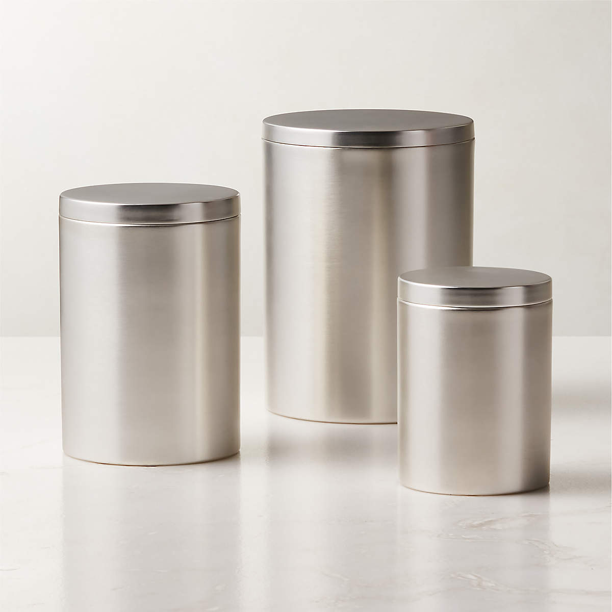 3-Piece Silver Plated Kitchen Canister Set + Reviews | CB2