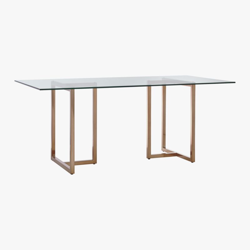 Silverado Brass 80" Rectangular Dining Table - image 4 of 10