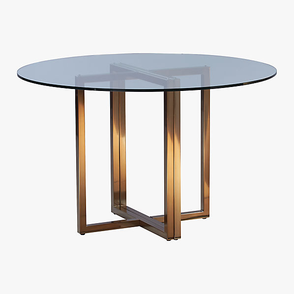Silverado Brass 47 Round Dining Table