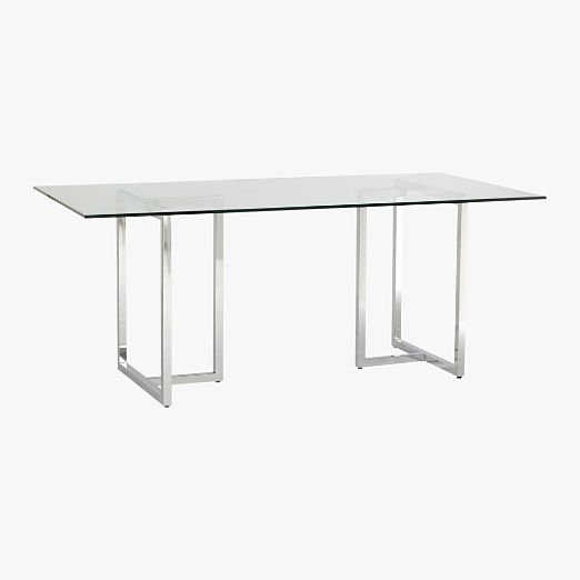 Silverado Chrome 72" Rectangular Dining Table