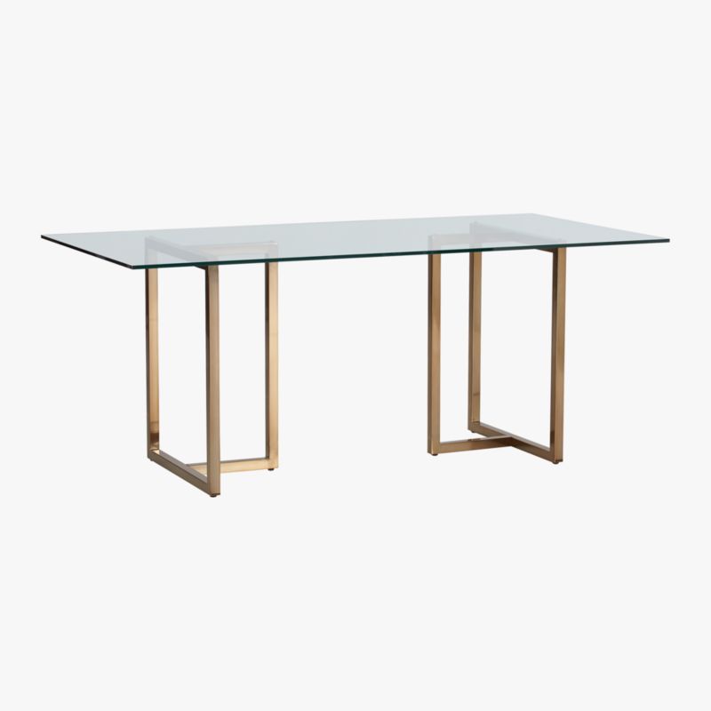 Silverado 72" Rectangular Brass Dining Table - image 4 of 10