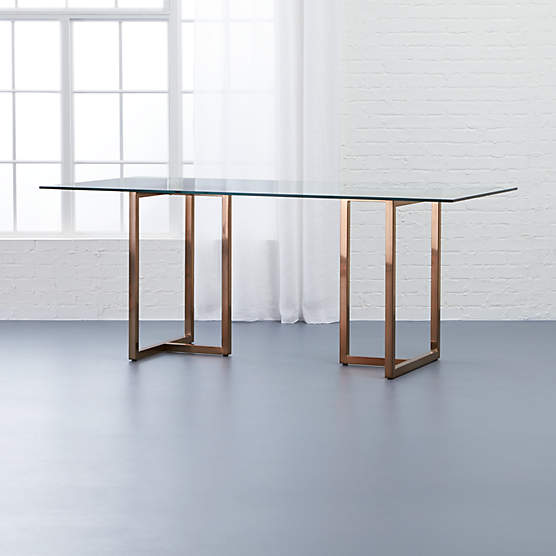 Silverado 72" Rectangular Brass Dining Table