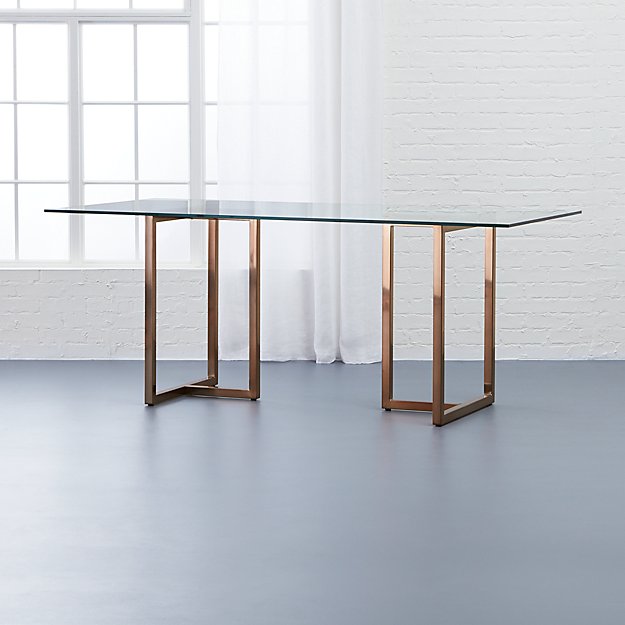 Silverado 72 Rectangular Brass Dining Table Reviews CB2
