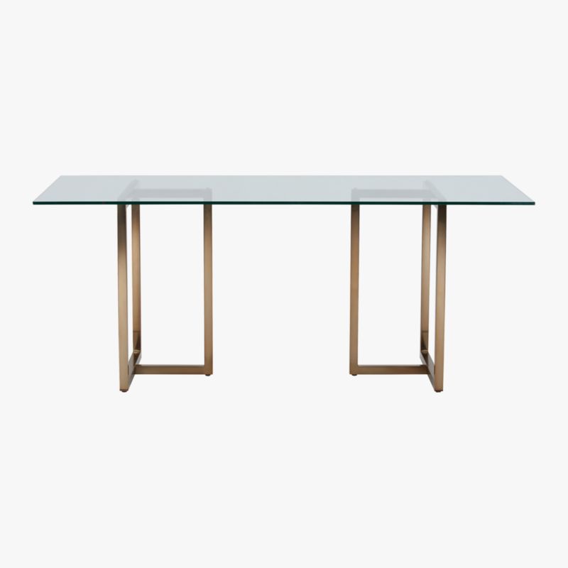 Silverado 72" Rectangular Brass Dining Table - image 3 of 10