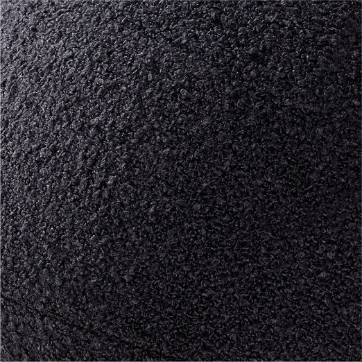 Silves Black Boucle Sphere Outdoor Throw Pillow 12"