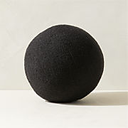 Silves Black Boucle Outdoor Pouf 24"