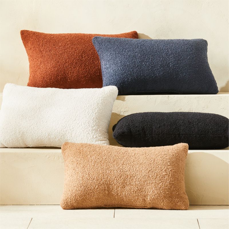 Silves White Boucle Outdoor Throw Pillow 20''