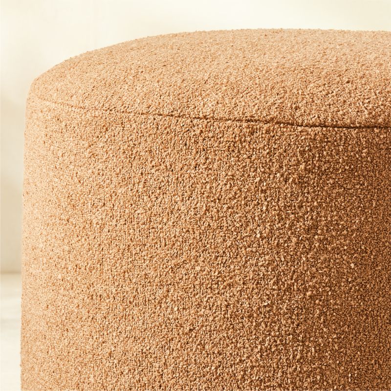 Silves Light Brown Boucle Outdoor Pouf 24" - image 2 of 3