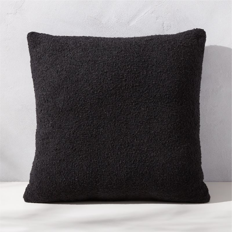 Silves Modern Black Boucle Outdoor Throw Pillow 20 Reviews CB2 Canada