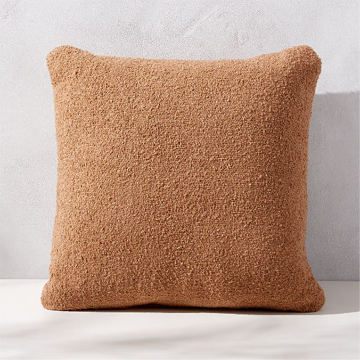 Silves Light Brown Boucle Outdoor Throw Pillow 20''