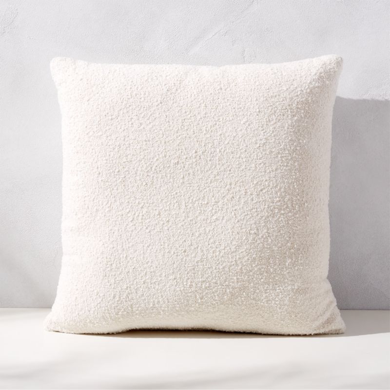 Silves Modern White Boucle Outdoor Throw Pillow 20 Reviews CB2 Canada