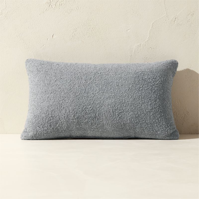 Silves Cool Grey Boucle Outdoor Throw Pillow 20"x12" - image 0 of 8