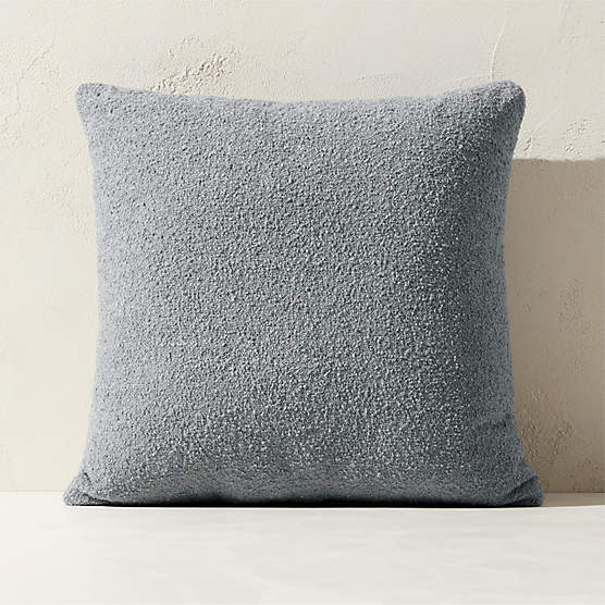 Silves Cool Grey Boucle Outdoor Throw Pillow 20"x20"