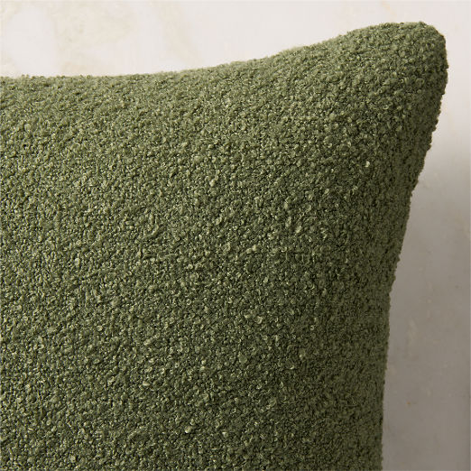 Silves Green Performance Boucle Outdoor Throw Pillow 20"x20"