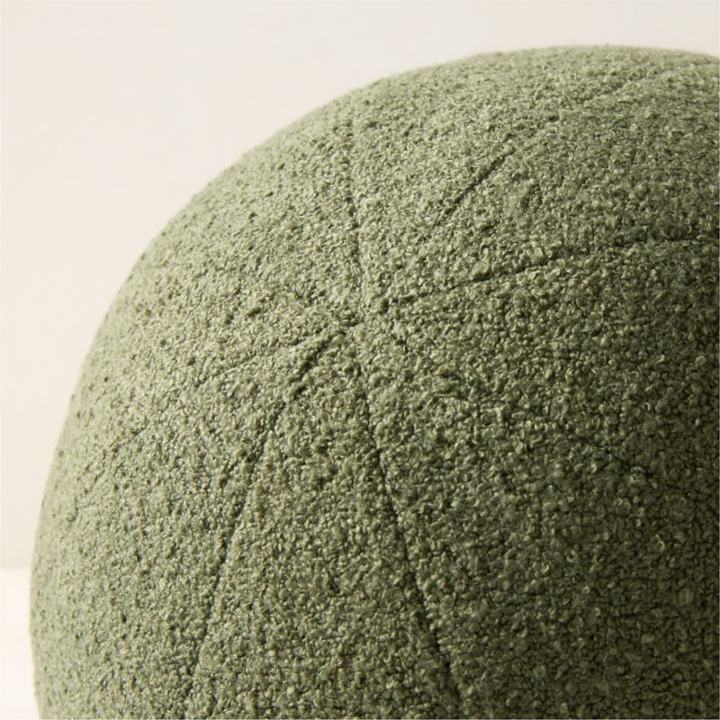 Silves Green Boucle Sphere Outdoor Throw Pillow 12" - image 1 of 5