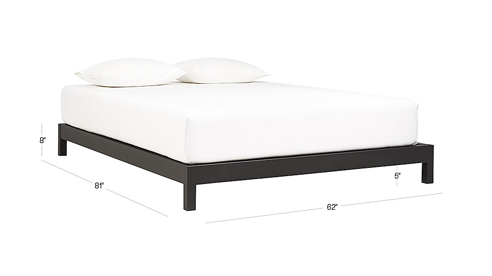 Simple Metal Bed Base Queen + Reviews CB2