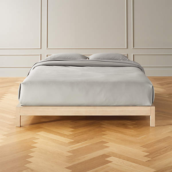 Simple Whitewash Bed Base Queen, Cb2 Queen Bed