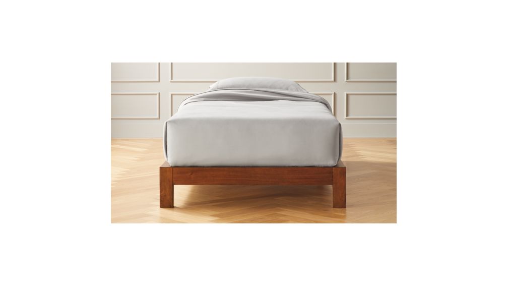 Simple Wood Bed Base Twin + Reviews CB2