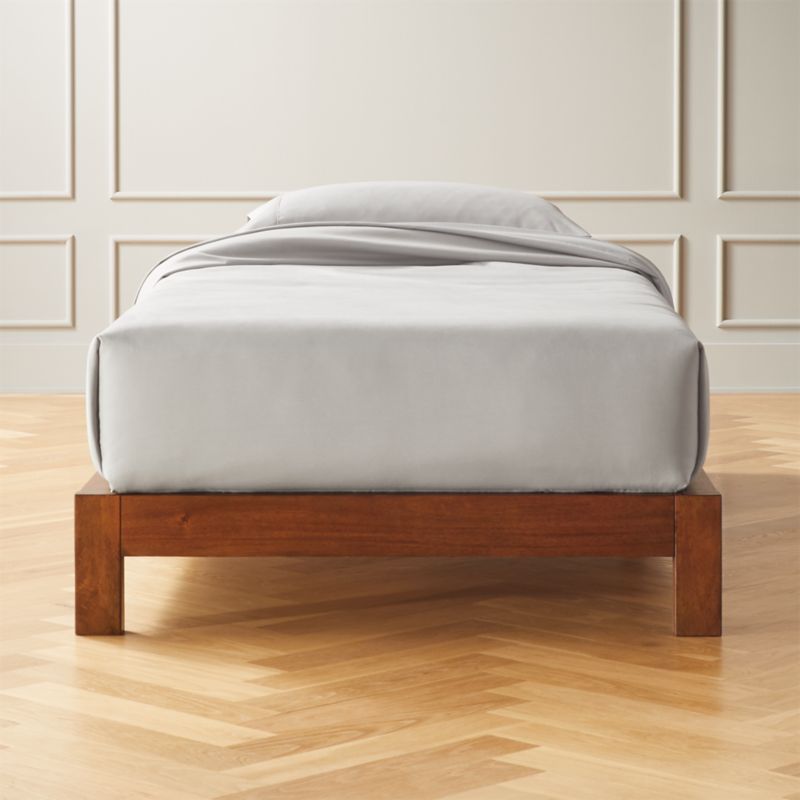 Simple Wood Bed Base Twin Reviews Cb2