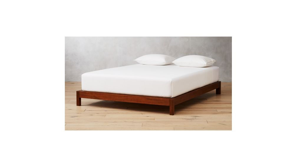 Simple Wood Bed Base Queen + Reviews | CB2