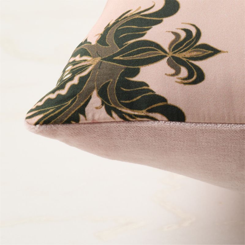 Sinclair Smoked Mauve Printed Silk Throw Pillow Cover 23"x23" - image 3 of 5