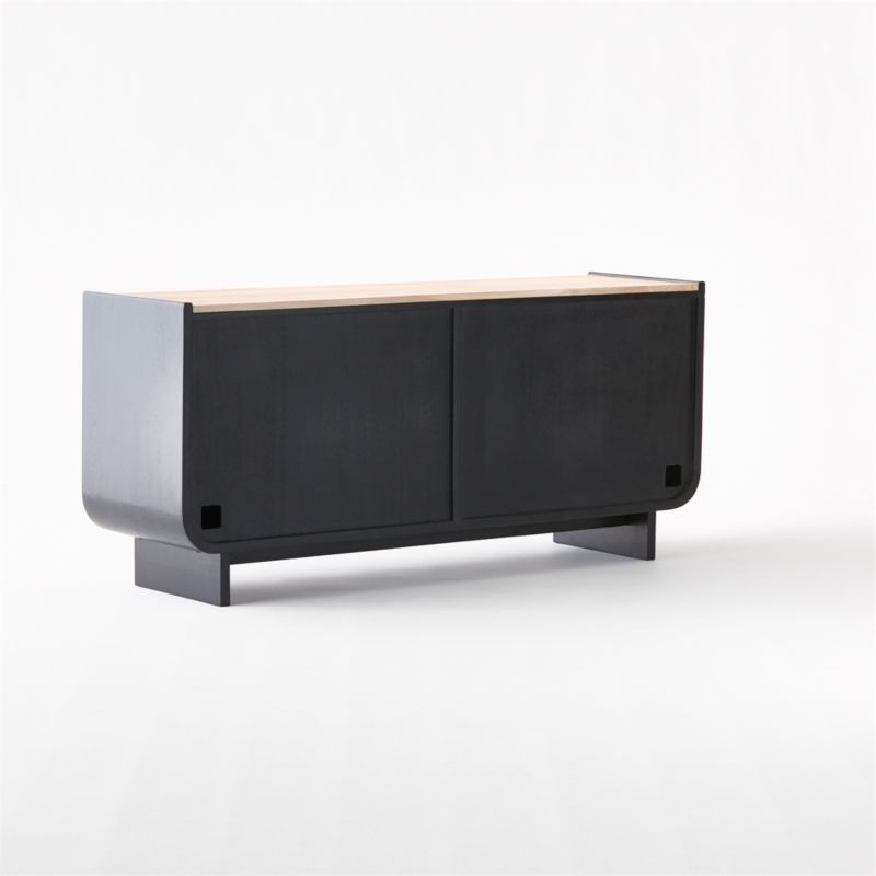 Sion 61" White-Washed Teak Wood Credenza - image 8 of 12