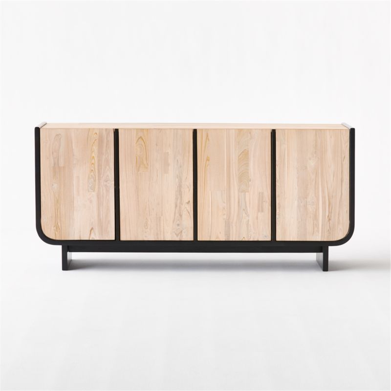 Sion 61" White-Washed Teak Wood Credenza - image 5 of 12