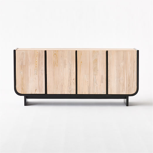 Sion 61" White-Washed Teak Wood Credenza