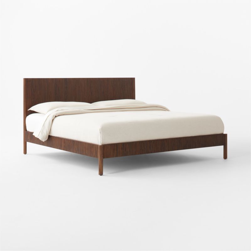 Siro Dark Mindi Wood King Bed - image 5 of 11