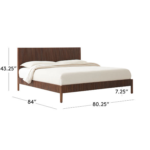 Siro Dark Mindi Wood King Bed