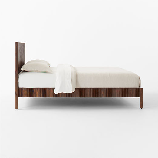 Siro Dark Mindi Wood King Bed